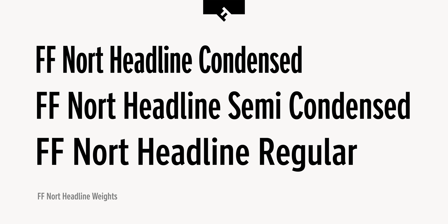 FF Nort Headline Semi Condensed Font preview